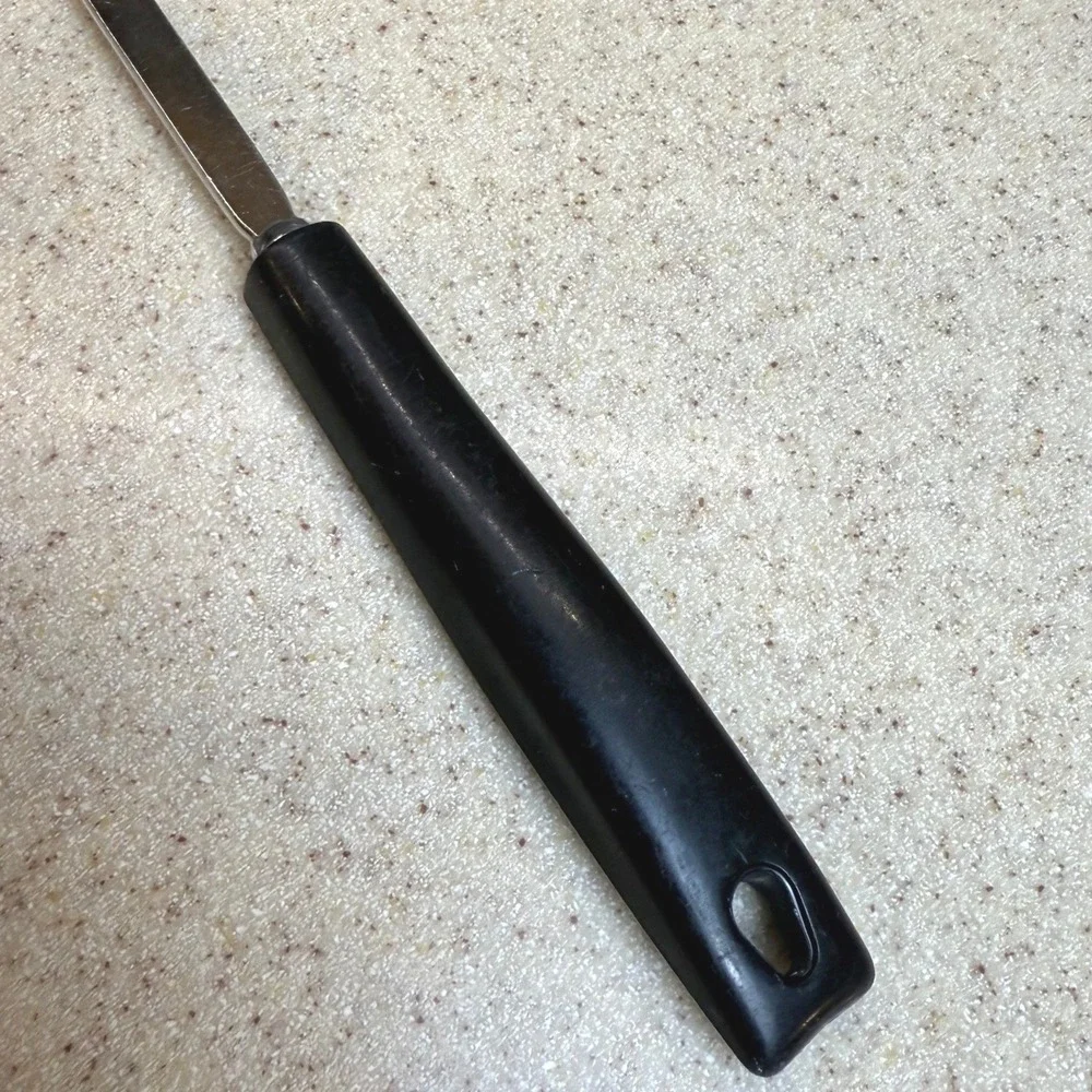 Vintage Ekco USA‎ Meat Carving Fork Stainless Steel Black Handle 2 Tine Tool